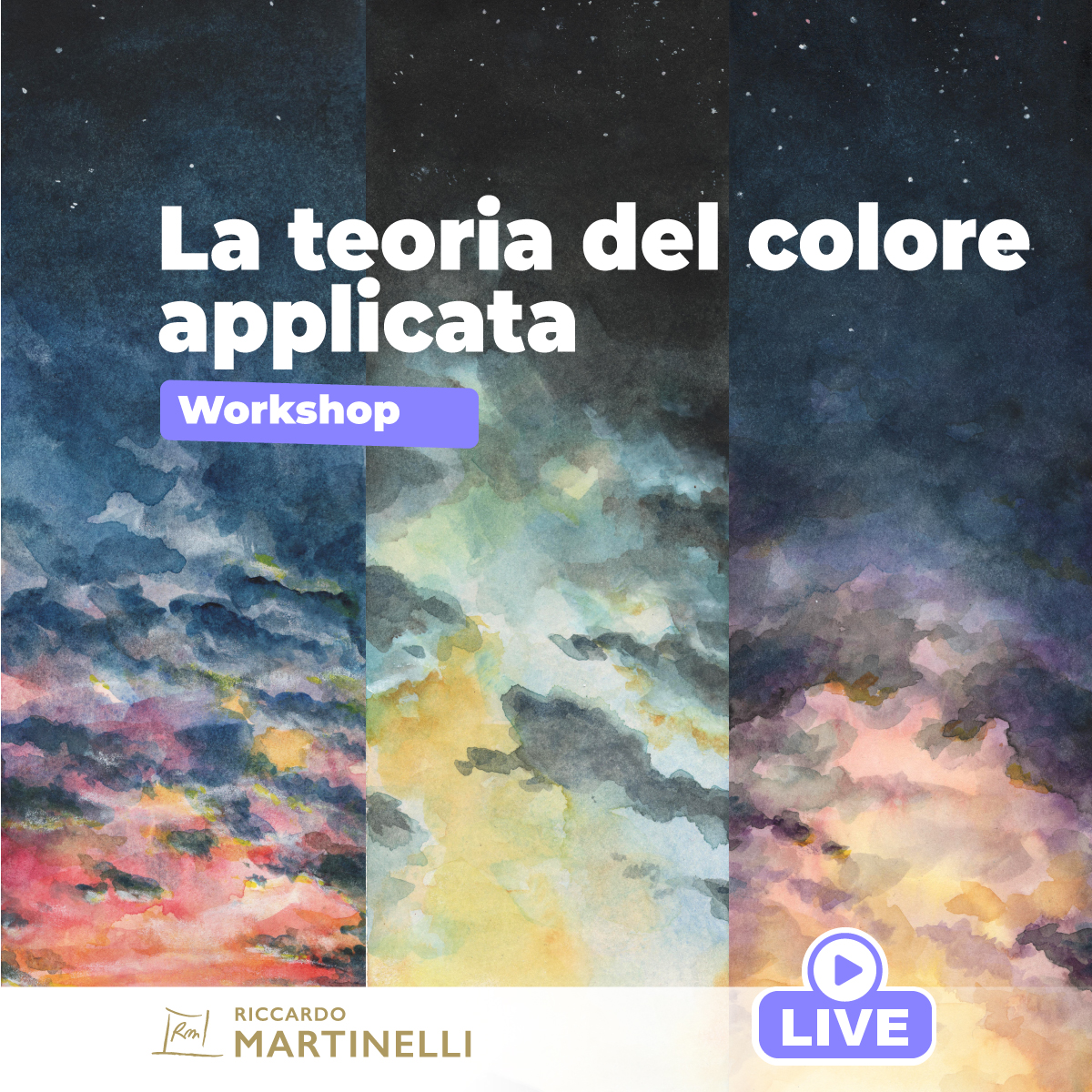 La teoria del colore applicata (corso online) - Insegnante Riccardo Martinelli, artista visivo